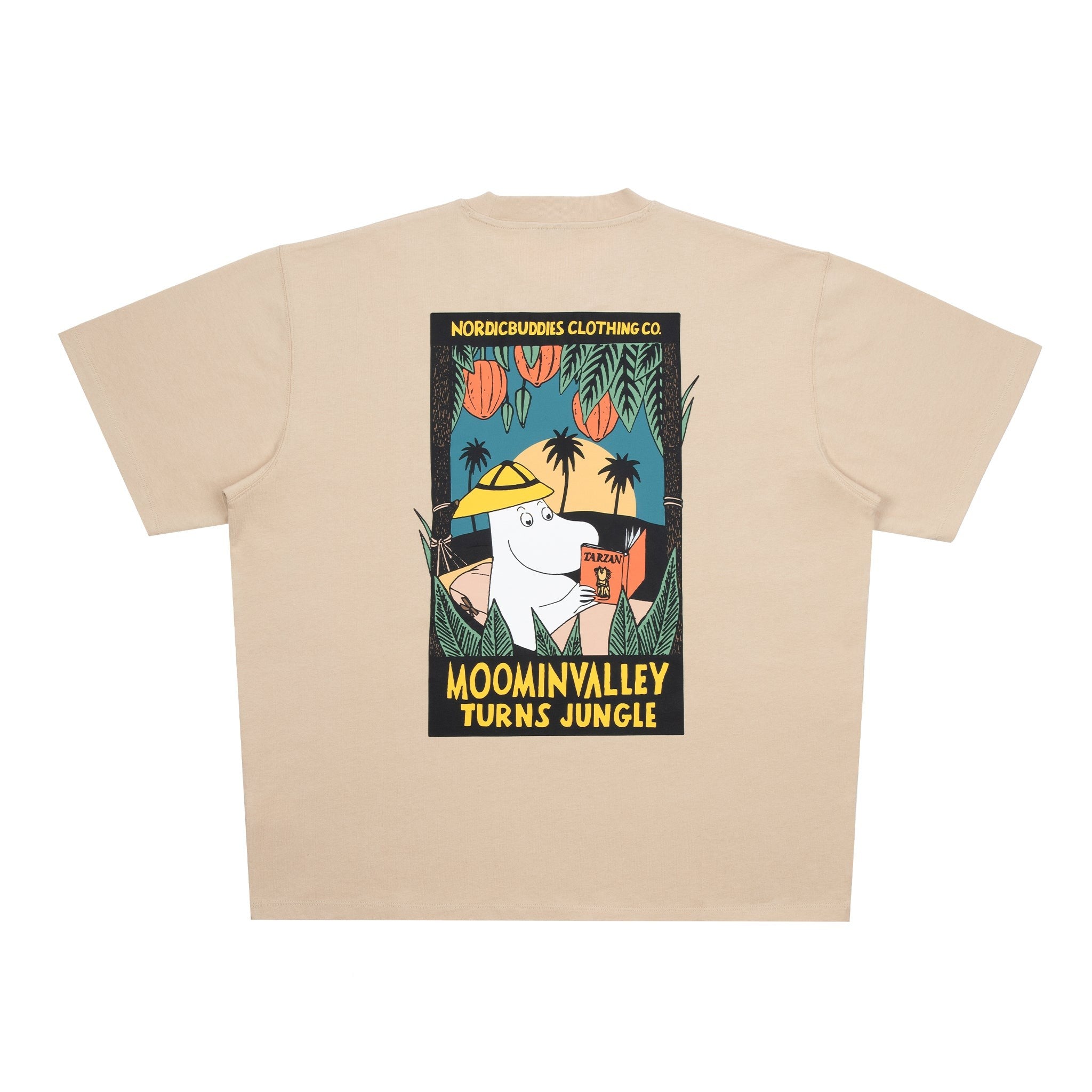 Moomintroll Jungle Heavy Unisex T-shirt - Beige