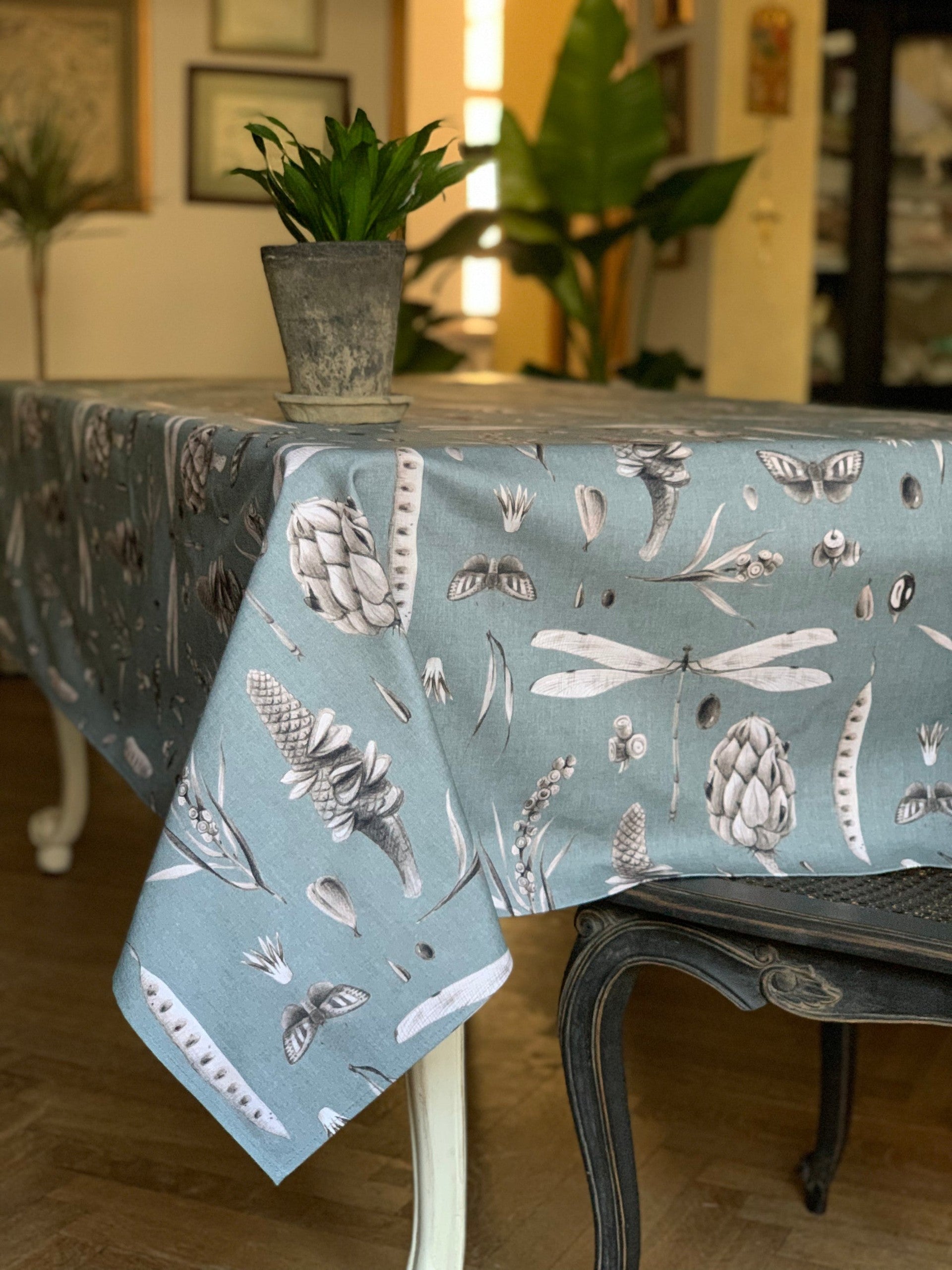 Rectangular Tablecloth - Seeds Aqua